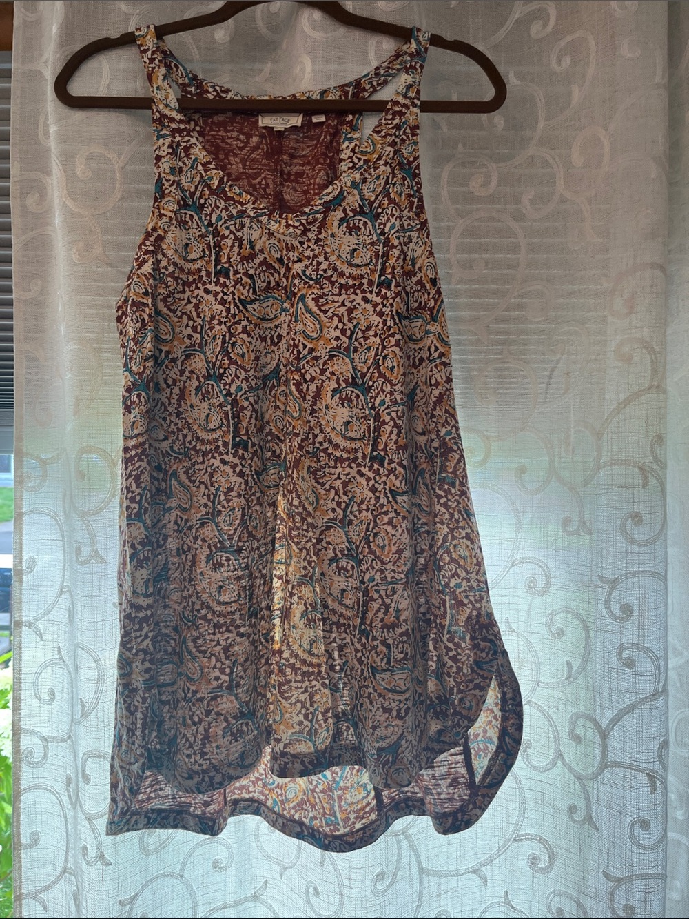Fat Face Rust Multi-Color Printed BoHo Swing Top - Picture 4 of 13